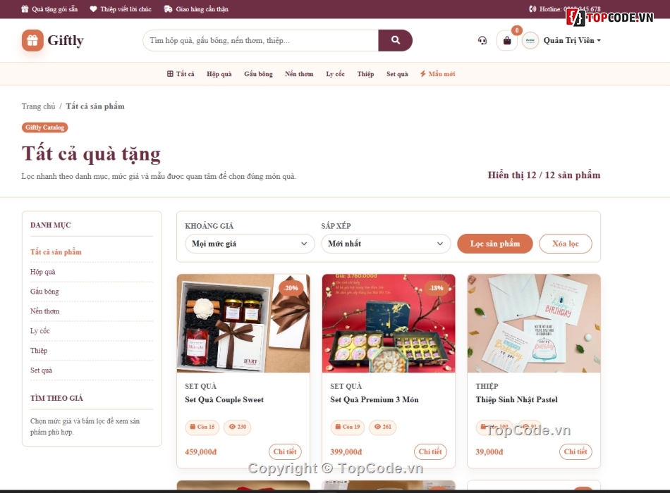 quà tặng,tặng,code bán quà tặng